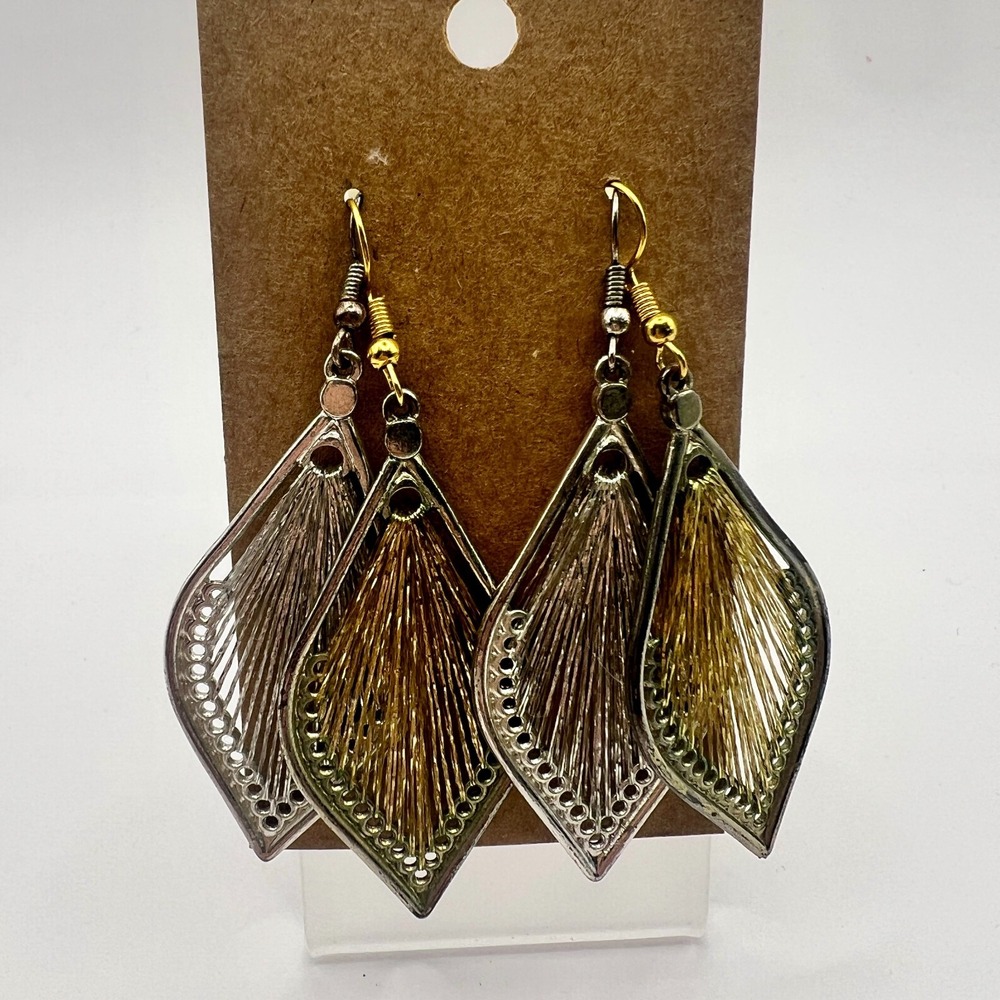 🎨 Lot of 2 Pairs‎ Vintage String Art Earrings
